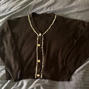 Black Sweater with Stones